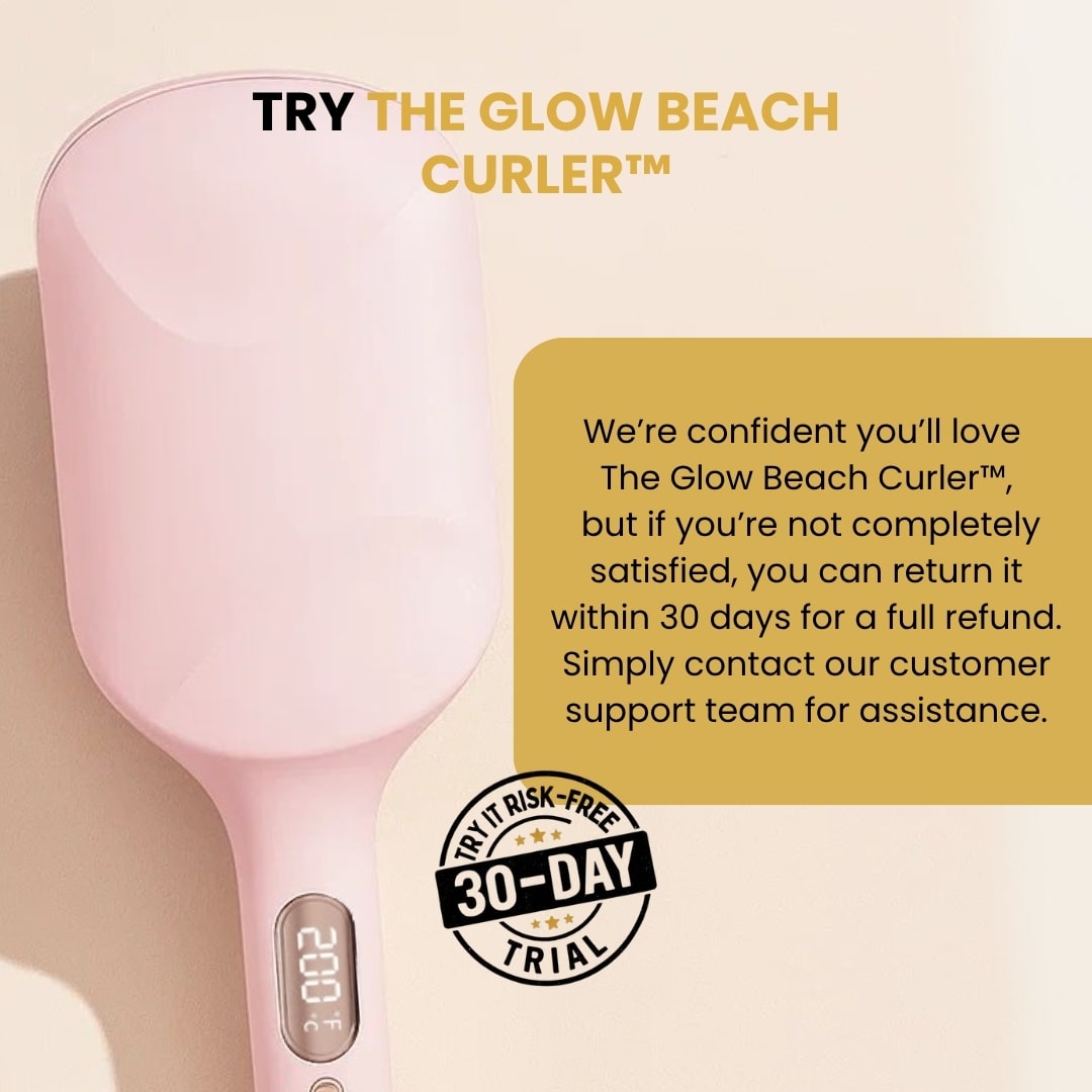 Glow Beach Curler with 30-day trial offer.