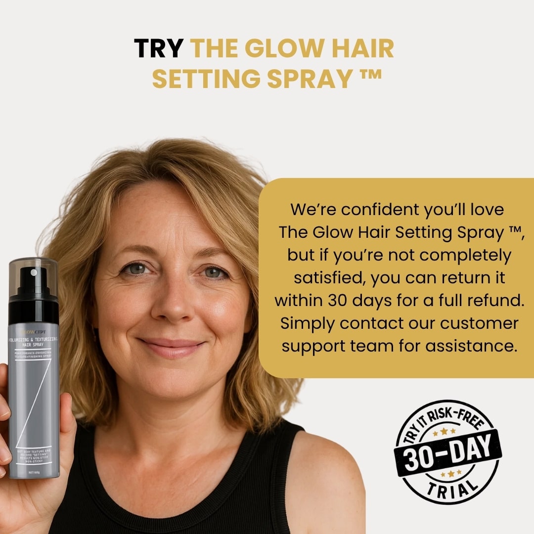 Glow Hair Setting Spray, 30-day trial offer.