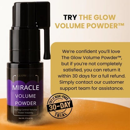 Glow Volume Powder bottle with 30-day trial offer.