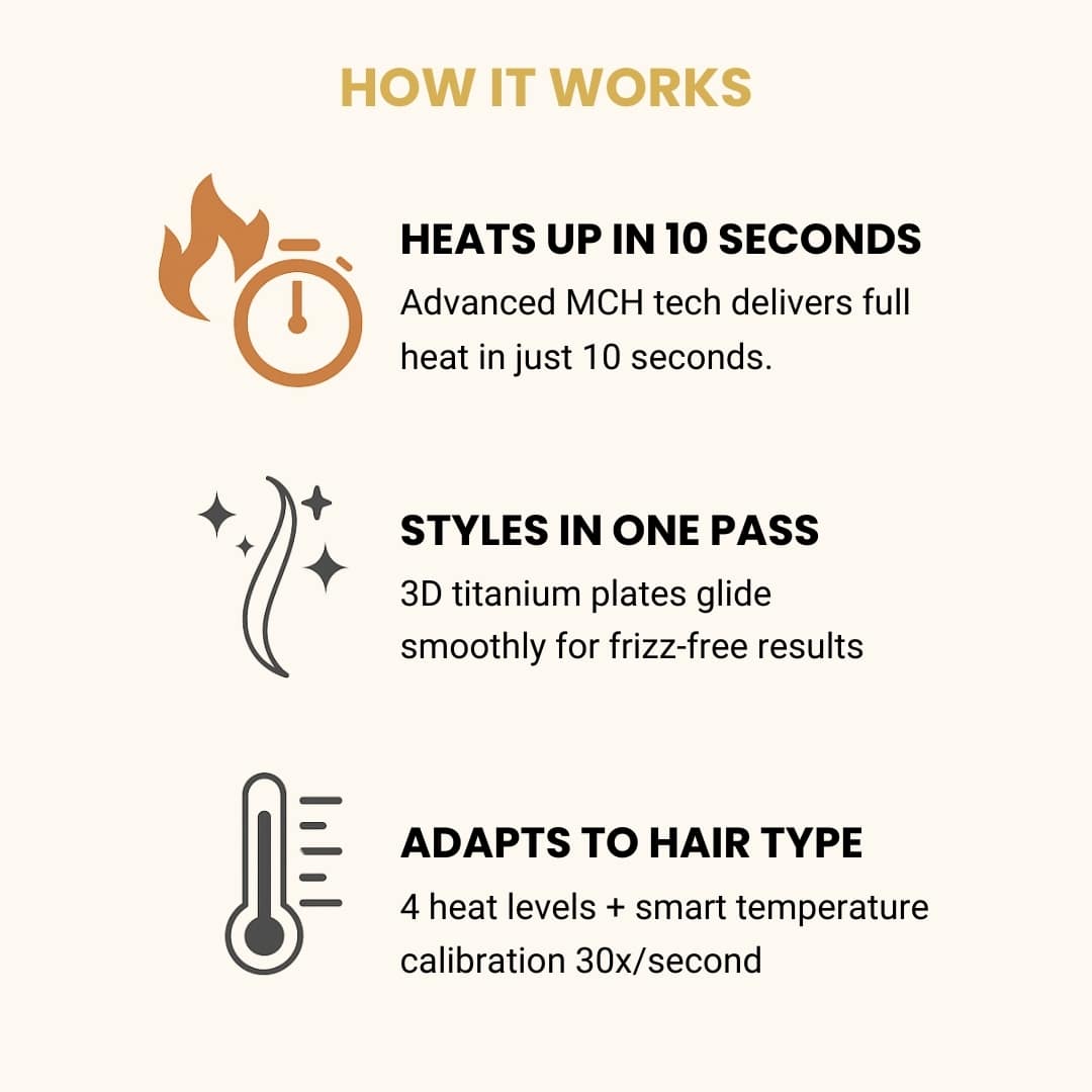 The Glow Mini Iron™ | Portable Mini-Styling Flat Iron