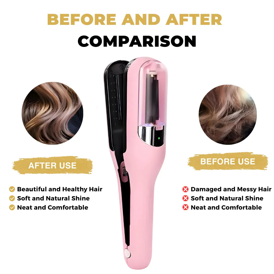 SPLIT END TRIMMER BEFORE & AFTER COMPARISON