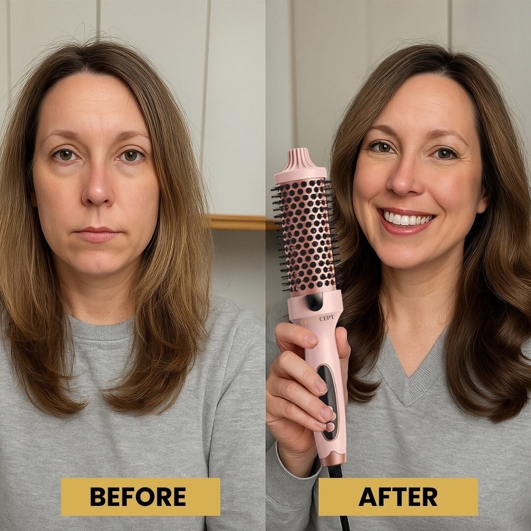 after and before of glow thermal brush 