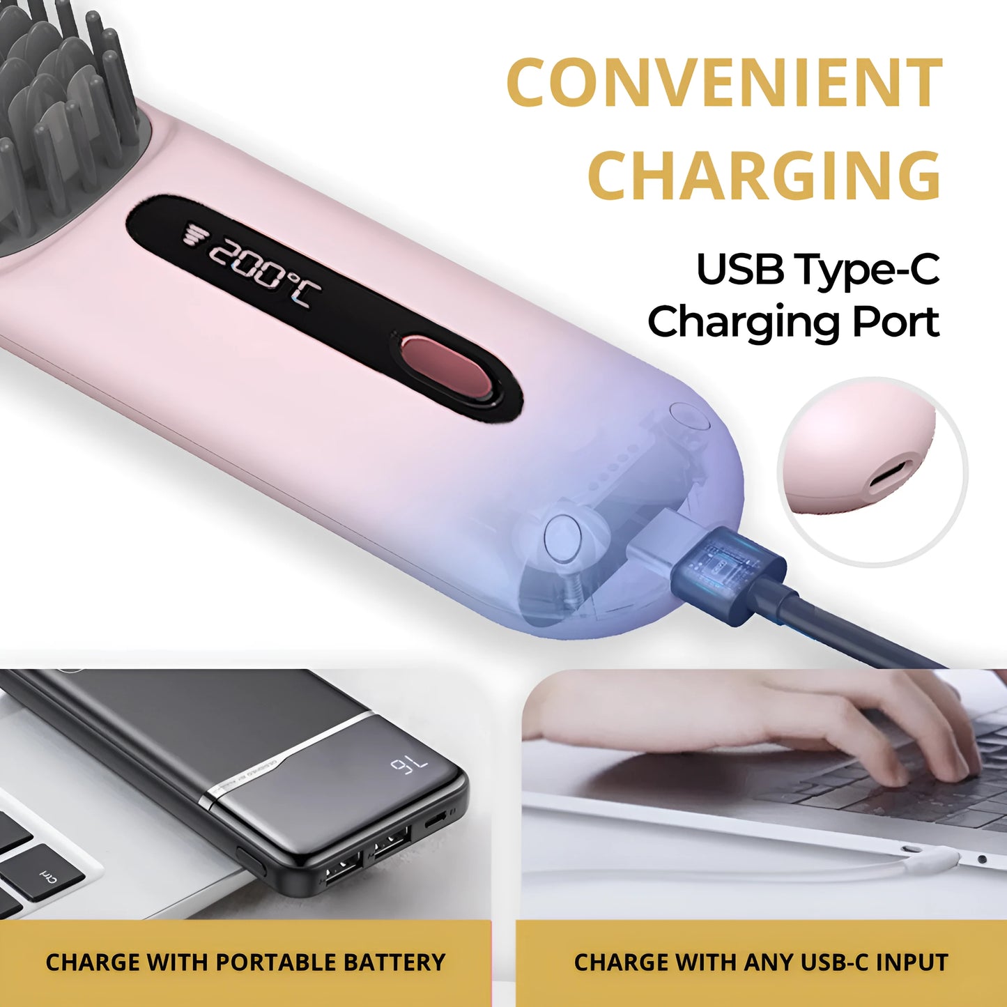 USB-C, Fast, Portable, Convenient, Rechargeable