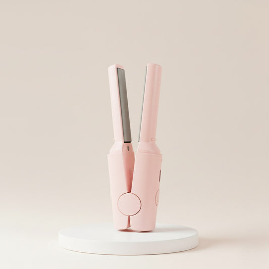 The Glow Mini Handheld Hair Straightener - Ultra Compact Styling Iron