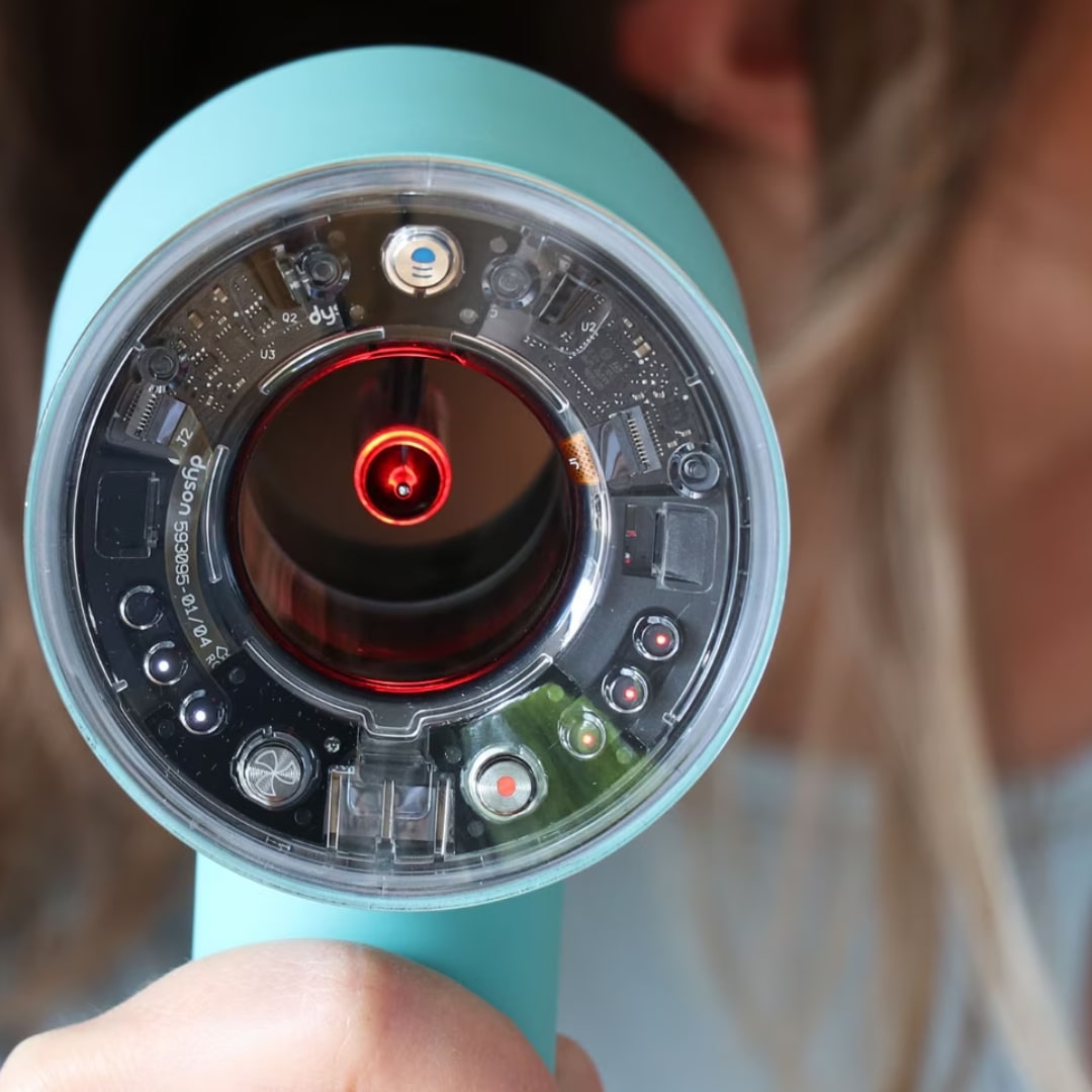 Close-up of GlowCept High Speed Hair Dryer advanced technology for efficient and fast hair drying.