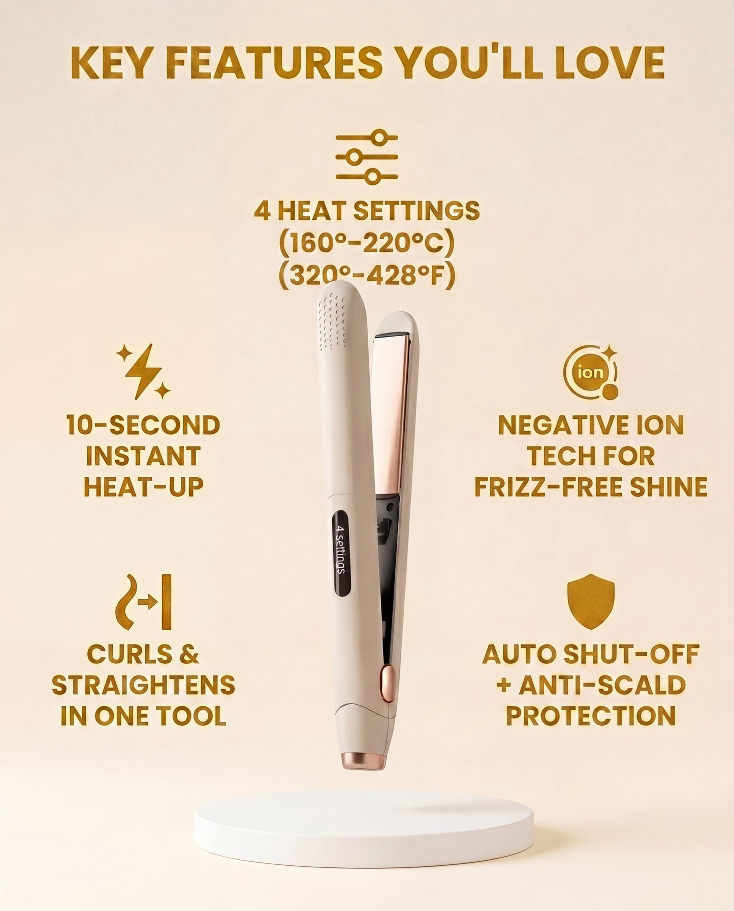 The Glow Mini Iron™ | Portable Mini-Styling Flat Iron
