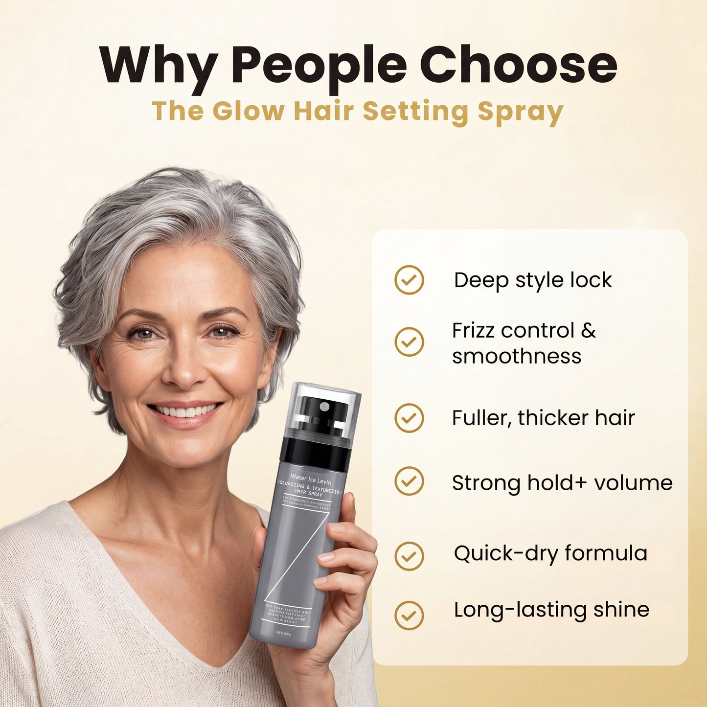 The Glow Hair Setting Spray | Volumizing  & Texturizing Hair Spray