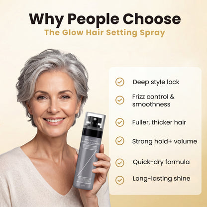 The Glow Hair Setting Spray | Volumizing  & Texturizing Hair Spray