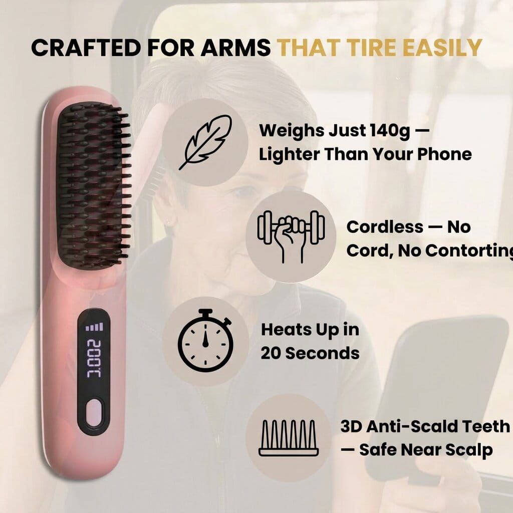 The Glow Wave™ | Cordless Heated Lightweight Brush