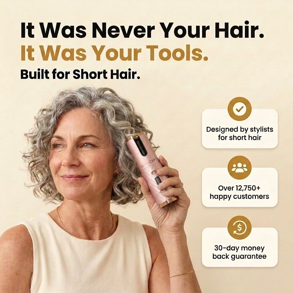 The GlowCurl Pro™ | Effortless curls for short hair