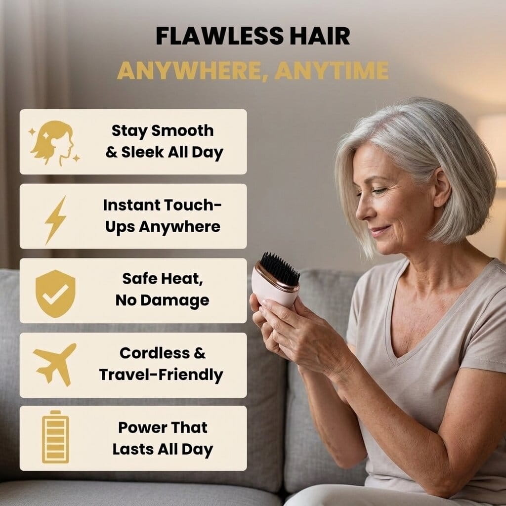 The Glow Mini™ Pocket‑Sized Cordless Heated Brush