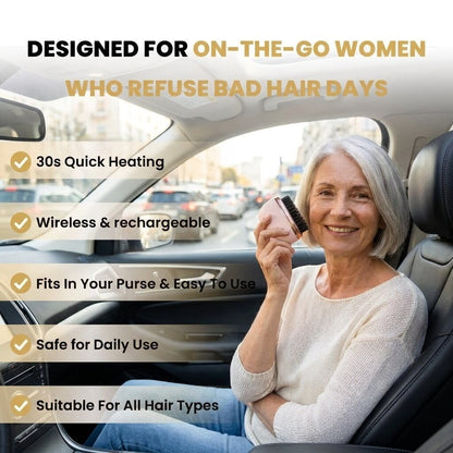 The Glow Mini™ Pocket‑Sized Cordless Heated Brush